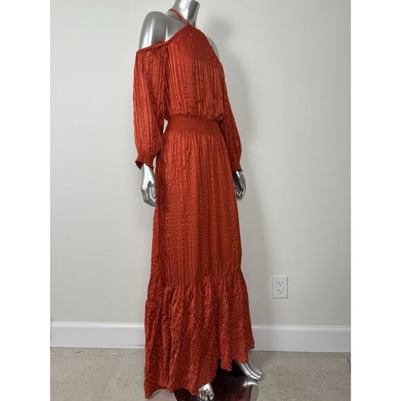 Calypso St Barth Silk Maxi Dress Flowy Party Orange $596 - Picture 4 of 15